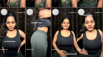 Tamil Kanmani teases in tight black top