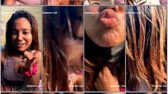 Horny Tamil Madhu Meetha Purple Crop Top Live Tease