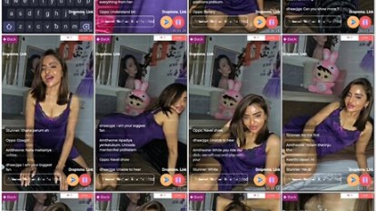 Horny Tamil Samikshaa Purple Lace Cleavage Tease Live