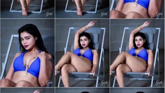 Horny Dharsha Gupta Blue Bikini Big Tits Tease Insta