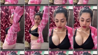 Horny Mallu Rambha Squeezes Huge Tits Deep Cleavage