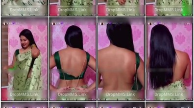 Mallu Ashwani Green Saree Topless Insta Exclusive