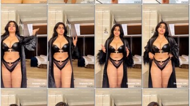 Shilpa Fit In Black Bikini And Robe
