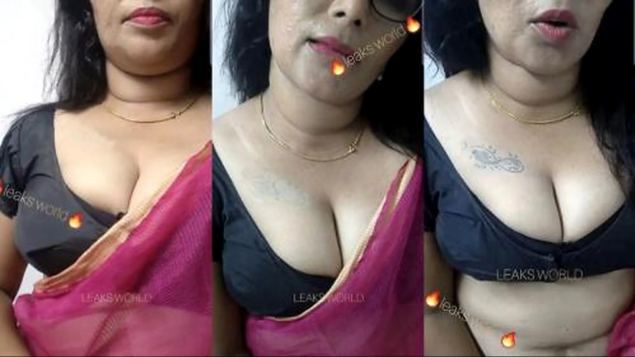 Tamil Insta Fame Srija Nair In Saree Showing Cleavage