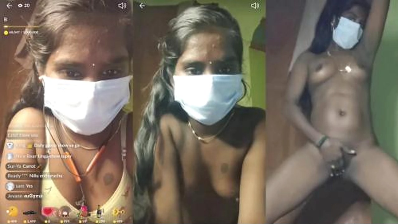 Tamil Girl Karupu Azhagi Topless On Tango Live