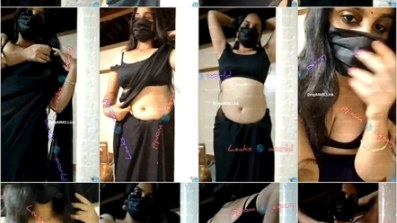 Ranjini Black Outfit Body Tease Live