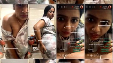 Abinaya Tamil Serial Actress Hot Live Tease and Strip