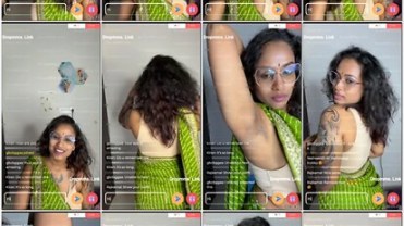 Veena Thara Indian Saree Premium Live Tease Show