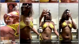 Nidhi Goel MoodyBeasty Yellow Bikini Premium Live Tease