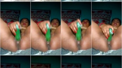Bengali tanker boudi cucumber pussy insertion masturbation