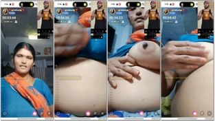 Telugu innocent aunty boobs show
