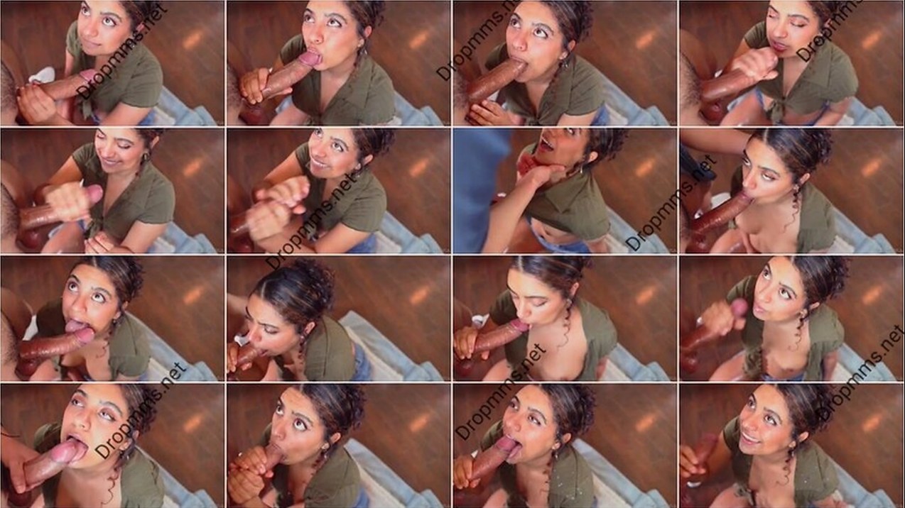 Brown NRI babe huge dick blowjob cum
