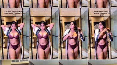 Shilpa Fit Insta exclusive lingerie pose