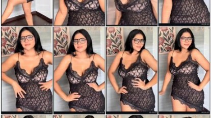 Reshma Pasupuleti Insta exclusive lace dress pose