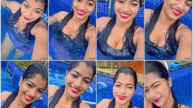 Mallu Girl Big Cleavage Pool Selfie