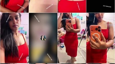 Anagha Koka red dress live clip