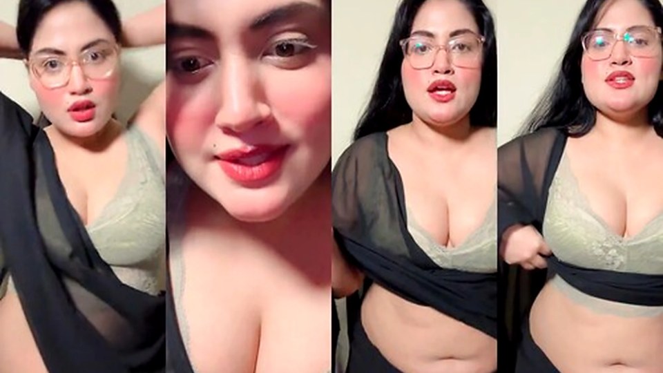 Manvi Chugh big cleavage belly live