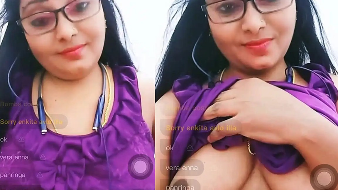 Nerdy Tamil Girl Boobs Show