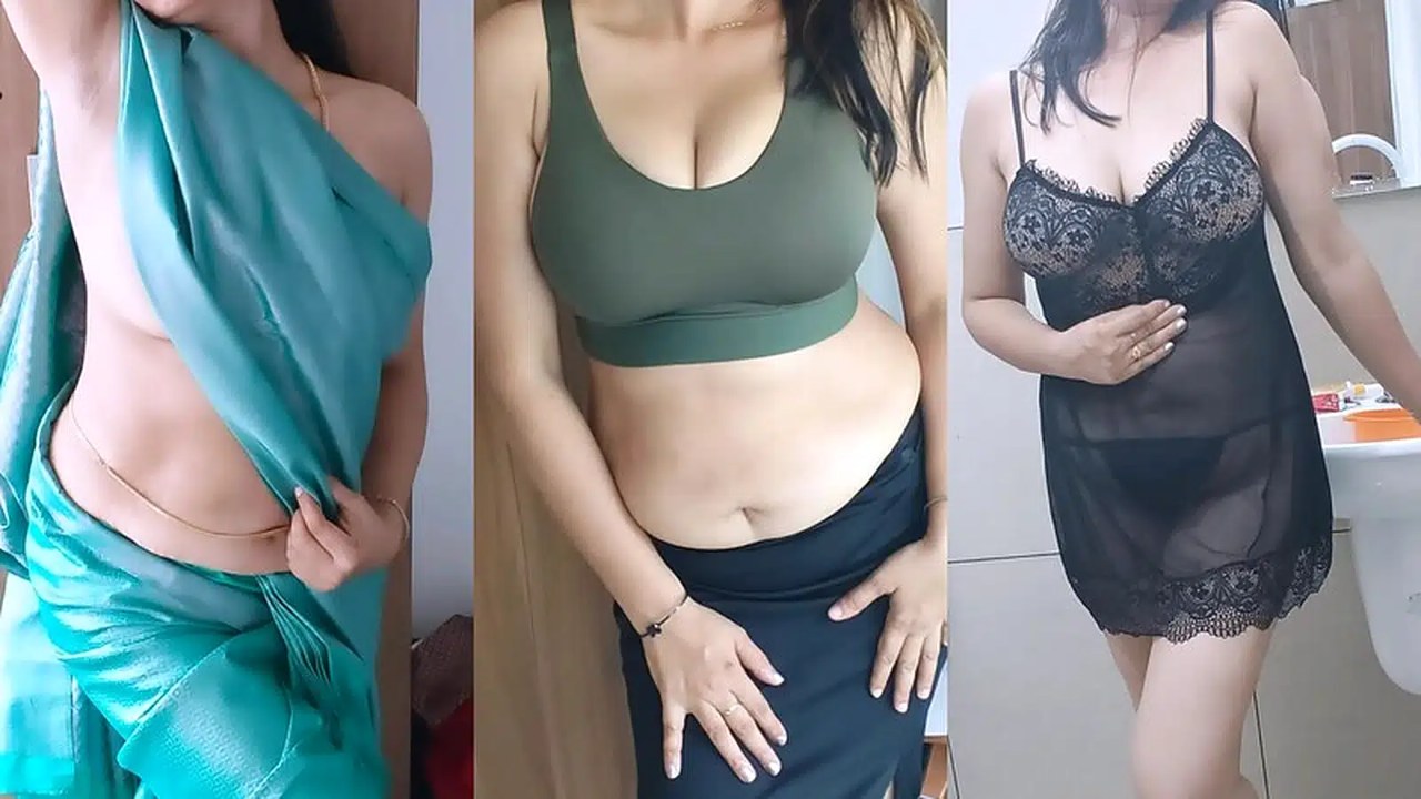 Mallu girl big cleavage sports bra black lingerie exclusive