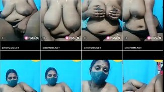 Busty Tamil MILF Shows Lactating Boobs and Fingers