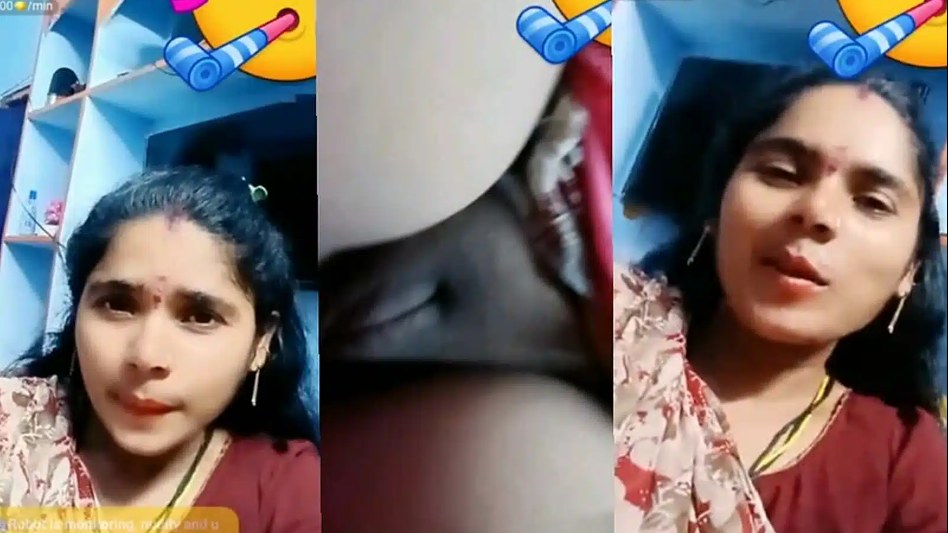 Telugu cute wife lifts her saree and shows shaved pussy on video call