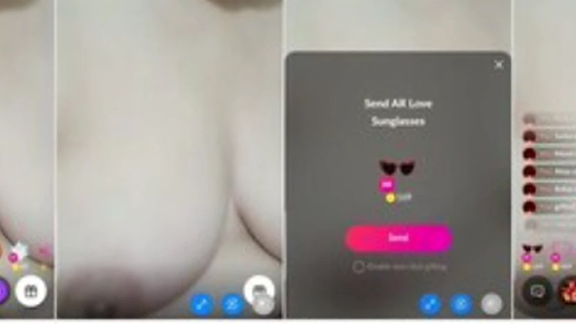 Pakistani girl Anaya Chaudhari shows her boobs on Tango private
