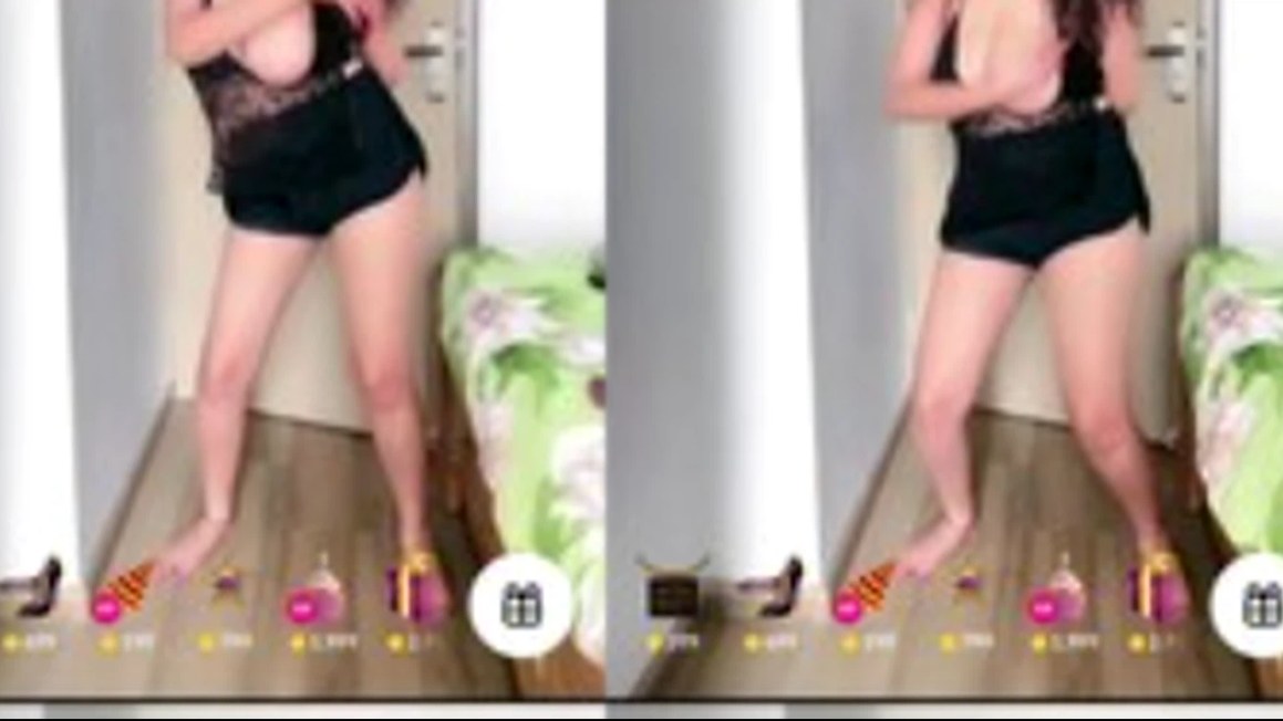 LuteriAdaa flashes a tit while dancing on Tango live