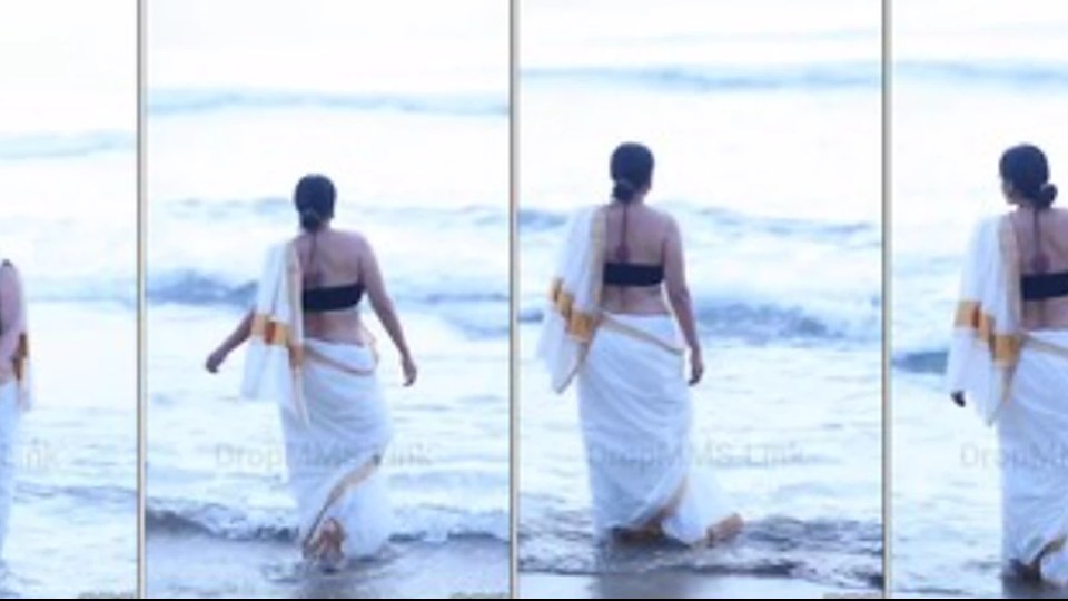 Actress Abhirami Insta Exclusive Beach Saree Clip