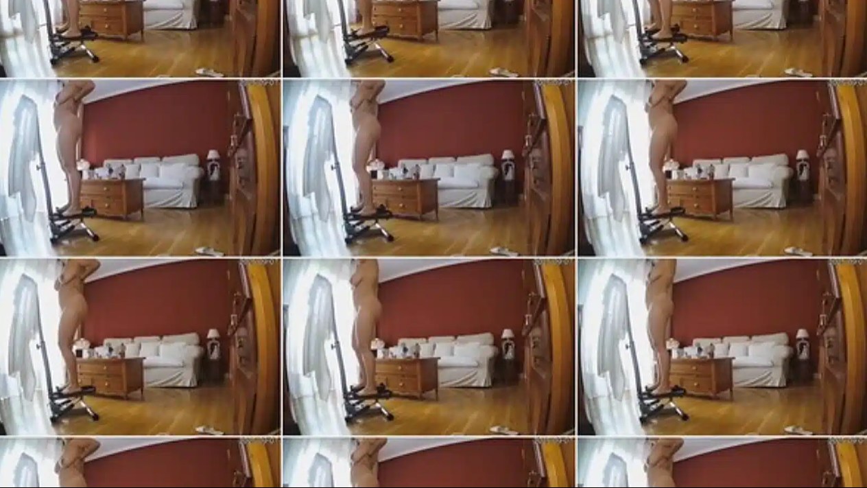 Beautiful NRI MILF Mom Does Naked Exercise Home Alone