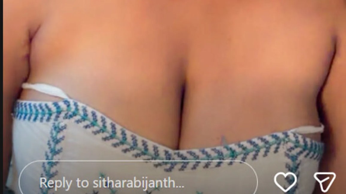 Busty Mallu BBW Sitharabijanth Flashes Big Boobs in Exclusive Insta Stories