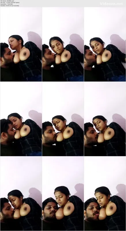 Bengali girlfriend with big boobs gets nipples sucked by lover