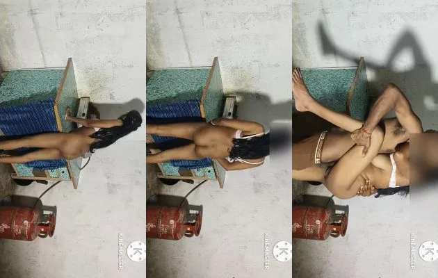 Desi Couple Naked and Fucking in Kitchen