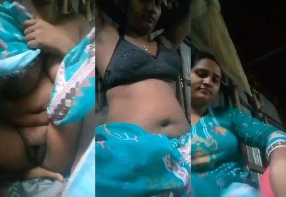 Desi Village Girl Nude In Blue Saree