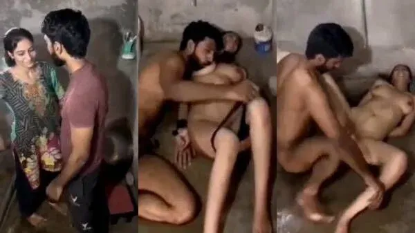 Faisalabad couple try kinky sex and rough play in bathroom