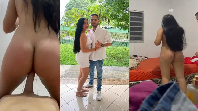 Girlfriend Bent Over Taking Boyfriend’s Dick Standing