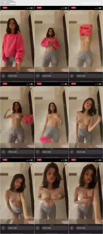 Horny Slim GF Strips Topless in Tight Shorts