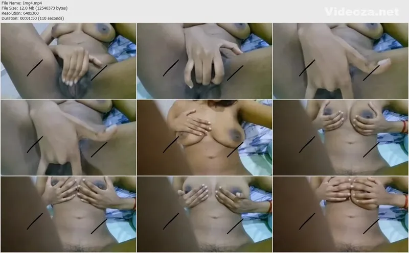 Horny Tamil girl fingering and flashing nude