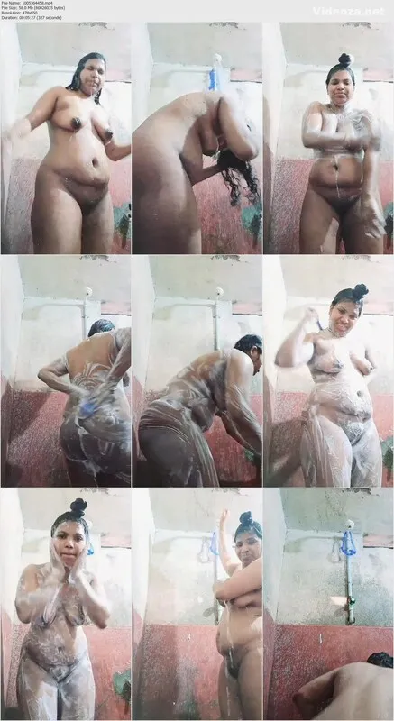 Nude desi girl taking shower