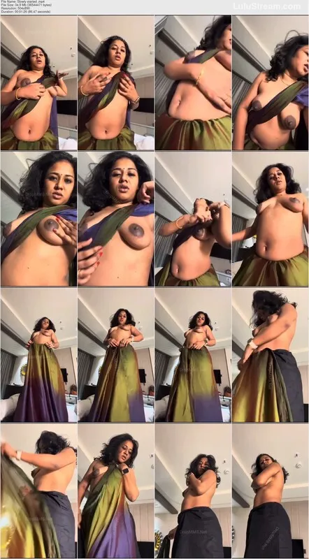Tamil rich wife stripping out of saree in bedroom