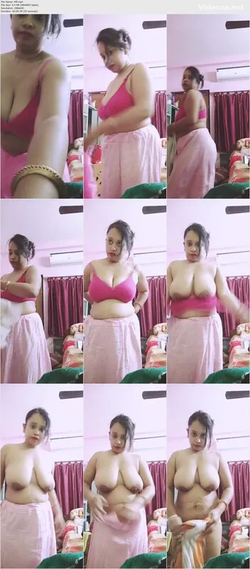 Bengali Milf Undressing with Huge Tits