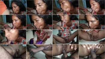 Dehati Mature Couple Blowjob and Fucking