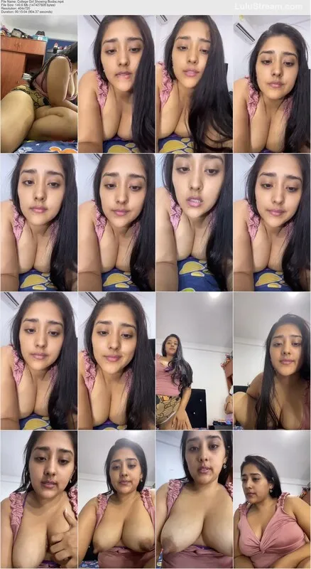 Desi college girl teasing and showing her boobs