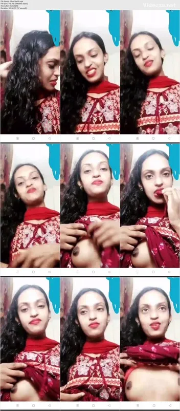 Desi girl showing boobs selfie on camera