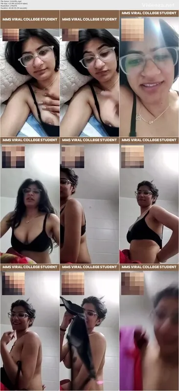 Desi Indian College Girl In Bra Stripping And Teasing