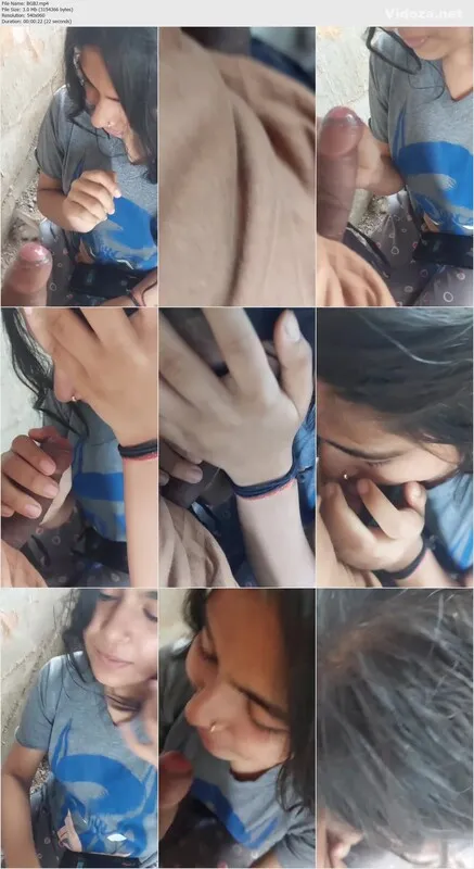 Girlfriend Sucking Dick in Casual T-shirt