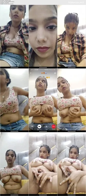 Indian Girlfriend Playing With Boobs And Fingering
