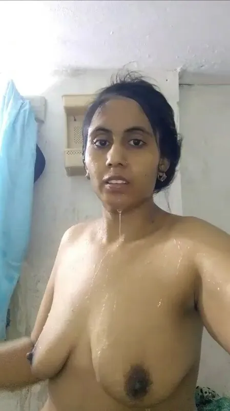 Pakistani chubby milf naked in bathroom squeezing boobs and showing hairy pussy