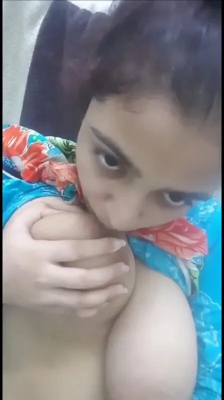 Pakistani Sexy Aisha Squeezing And Sucking Her Big Boobs