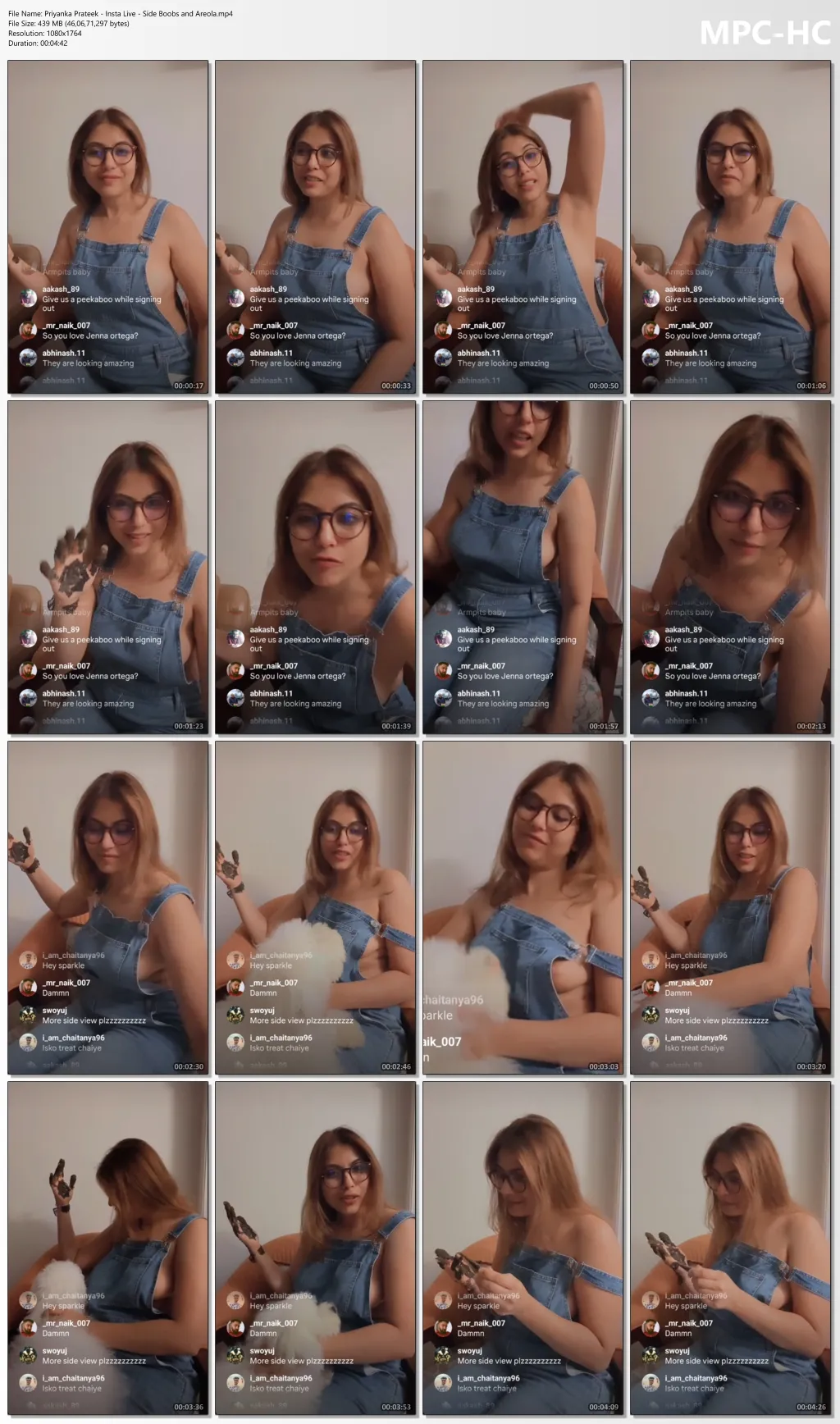 Priyanka Prateek Side Boobs and Nip Slip on Insta Live