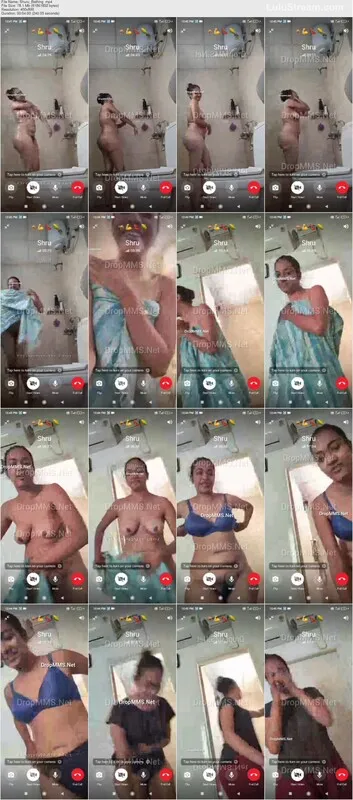 Tamil girl bathing nude on video call